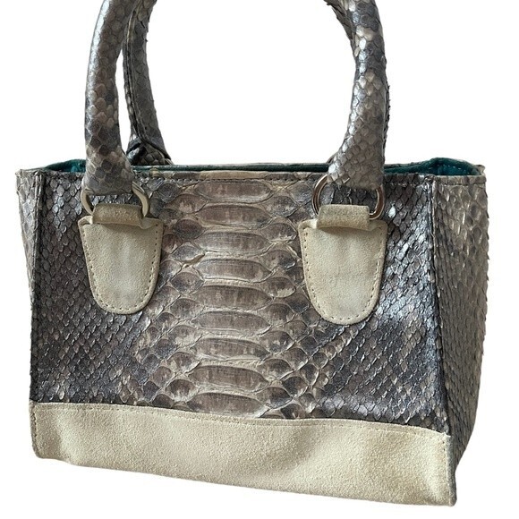 Blu+Baker Handbags - Chic Metallic Genuine Python Crossbody Bag